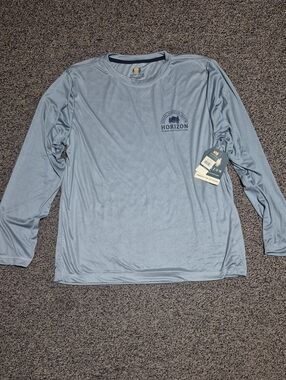 Horizon Men’s Long-Sleeve Performance Tee - Sky Blue